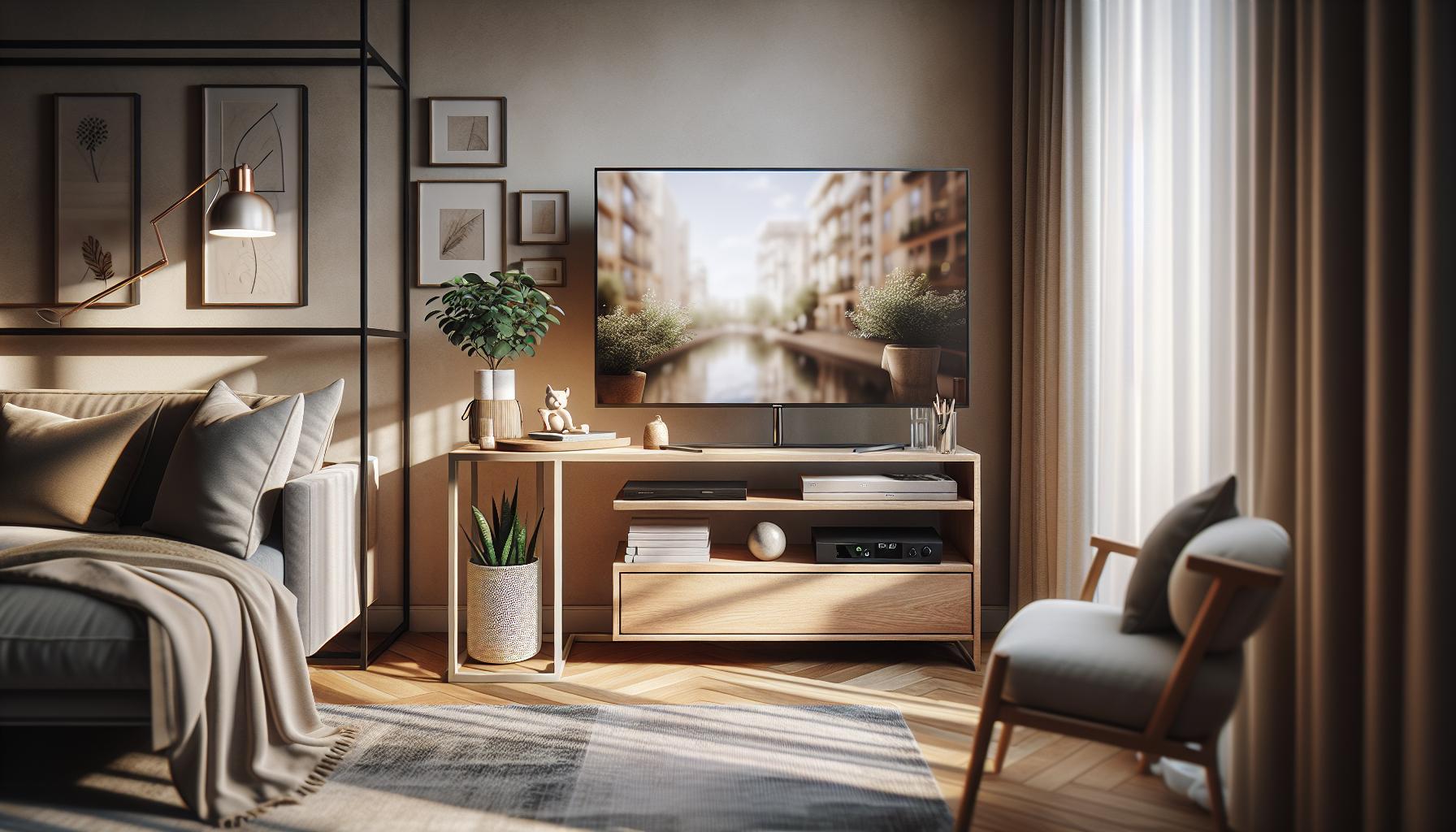 Maximizing Space: Compact Desks as TV Stands